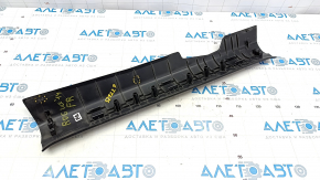 Door sill trim inner front right Nissan Rogue 14-20 black, broken fastening