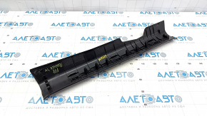 Door sill trim inner front right Nissan Rogue 14-20 black, worn