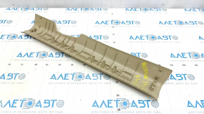 Door sill trim inner front left Nissan Rogue 14-20 beige, broken fastening