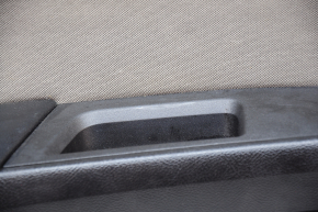 Door trim card rear left Ford Fusion mk5 17-20 black with beige insert cloth, armrest leather, molding gray structure, scratches, for cleaning