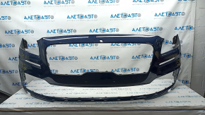Bare front bumper Lincoln Nautilus 19-21 for parking sensors, without towing hook, blue