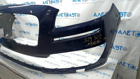 Bare front bumper Lincoln Nautilus 19-21 for parking sensors, without towing hook, blue