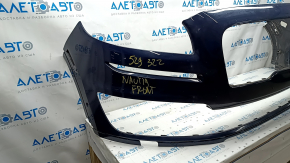 Bare front bumper Lincoln Nautilus 19-21 for parking sensors, without towing hook, blue