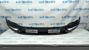 Lower grille of front bumper Lincoln Nautilus 19-23 for parking sensors, black gloss, sand, cracked mount