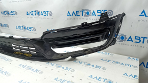 Lower grille of front bumper Lincoln Nautilus 19-23 for parking sensors, black gloss, sand, cracked mount