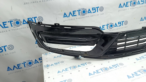 Lower grille of front bumper Lincoln Nautilus 19-23 for parking sensors, black gloss, sand, cracked mount