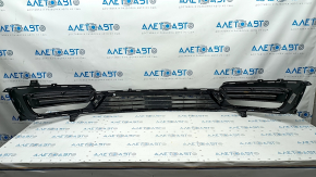 Lower grille of front bumper Lincoln Nautilus 19-23 for parking sensors, black gloss, sand, cracked mount