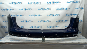 Rear bumper bare Lincoln Nautilus 19-23 for parking sensors, blue, cracked mount
