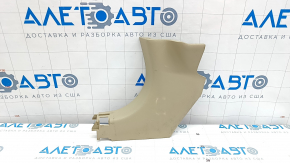 Front pillar trim lower left Nissan Altima 13-18 beige, plastic turned white