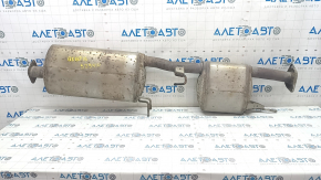 Exhaust line middle part with barrel Infiniti JX35 QX60 13 - rusty, dented, sawed off studs