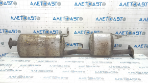Exhaust line middle part with barrel Infiniti JX35 QX60 13 - rusty, dented, sawed off studs