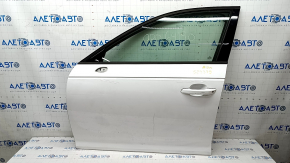 Door assembly front left Audi A4 B9 17-19 white LY9C, keyless, broken handle cover, bumpers