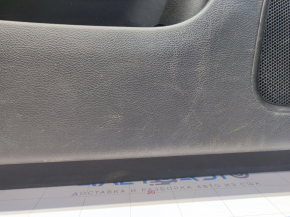Door trim card front left Chrysler 200 15-17 black with black insert cloth, armrest leather, molding under wood black structure, scratches, for cleaning