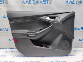 Door trim card front left Ford Focus mk3 15-18 black with black insert cloth, scratches