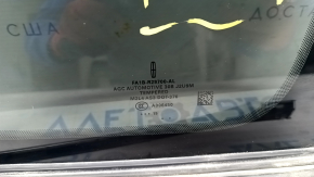 Window blind glass rear right Lincoln Nautilus 19-23 chrome, broken molding, scratches