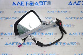 Side mirror left Tesla Model X 16-21 13+1 pins, white+chrome, auto-dimming