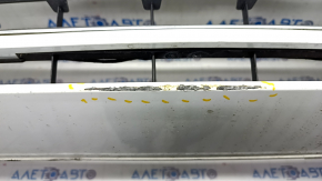 Front bumper assembly Audi A4 B9 17-19 without washers, for 4 parking sensors, white, pressed, broken fastenings