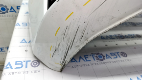 Front bumper assembly Audi A4 B9 17-19 without washers, for 4 parking sensors, white, pressed, broken fastenings