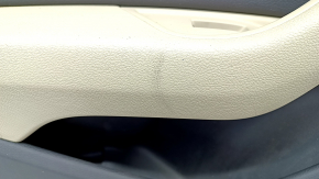 Door trim card rear left Audi A4 B9 17-19 black, beige armrest, aluminum trim, scratches, needs cleaning