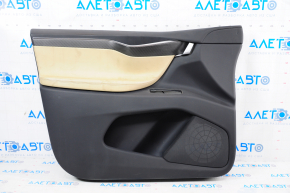 Door trim card front left Tesla Model X 16-21 beige+black, carbon molding, scratches, for dry cleaning