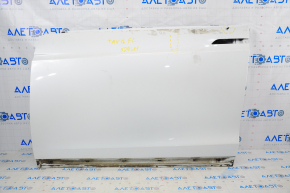 Door bare front left Tesla Model X 16-21 white PPSW, small dent, torn