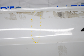 Door bare front left Tesla Model X 16-21 white PPSW, small dent, torn