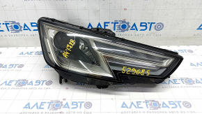 Front right headlight complete Audi A4 B9 17-19 xenon+LED, broken mount, sand