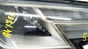 Front right headlight complete Audi A4 B9 17-19 xenon+LED, broken mount, sand