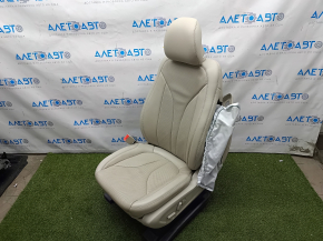 Driver's seat Lincoln Nautilus 19-20 without airbag, electric, heated, ventilated, leather beige, shot