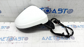 Side mirror right Audi A4 B9 17-19 12 pins, white, turn signal, auto-dimming, for memory