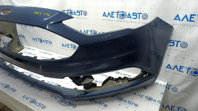 Front bumper bare Ford Fusion mk5 17-18 without parking sensors, blue, dented
