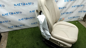 Passenger seat Lincoln Nautilus 19-20 without airbag, electric, heated, ventilated, leather beige, shot