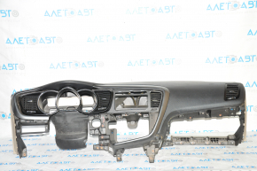 Kia Optima 11-13 front dashboard without airbag, beige side trims, scratches
