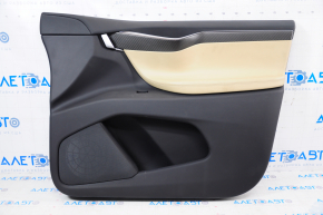 Door trim card front right Tesla Model X 16-21 beige+black, carbon molding for dry cleaning