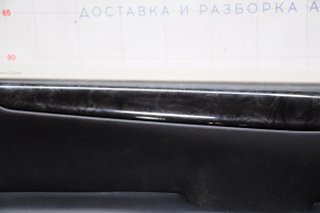 Door trim card front left Dodge Grand Caravan 11-20 gray with black leather insert, molding black gloss, scratches