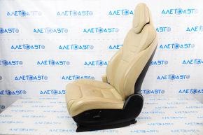 Driver's seat Tesla Model X 16-21 leather beige, with airbag, electric, heated, scratches, worn leather