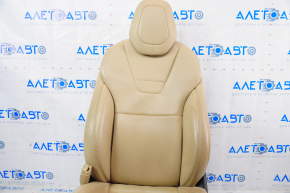 Driver's seat Tesla Model X 16-21 leather beige, with airbag, electric, heated, scratches, worn leather