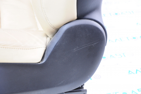 Driver's seat Tesla Model X 16-21 leather beige, with airbag, electric, heated, scratches, worn leather