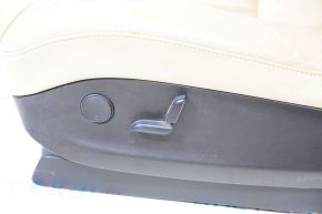 Driver's seat Tesla Model X 16-21 leather beige, with airbag, electric, heated, scratches, worn leather