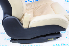 Driver's seat Tesla Model X 16-21 leather beige, with airbag, electric, heated, scratches, worn leather