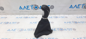 Gear knob Hyundai Sonata 11-15 black leather, small scratches, bump on chrome