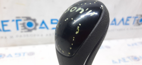 Gear knob Hyundai Sonata 11-15 black leather, small scratches, bump on chrome