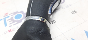 Gear knob Hyundai Sonata 11-15 black leather, small scratches, bump on chrome