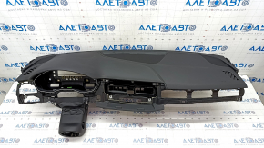 Torpedo front panel with AIRBAG Audi A4 B9 17- black, without projection, with tweeters