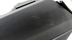 Console central armrest Audi A4 B9 17-19 black, leather, beige armrest, scratches, missing plugs