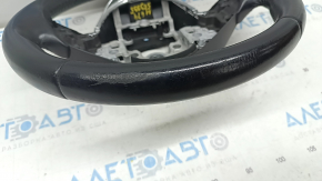 Naked steering wheel Mazda 6 13-21 leather black, gray insert, worn