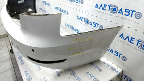 Bare rear bumper Audi A4 B9 17-19 for 4 parking sensors, white, with central mount, scratches
