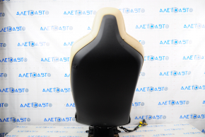 Rear row of seats 2nd row left Tesla Model X 16-21 leather beige, with airbag, electric, heated, scratches, needs cleaning, torn carpet