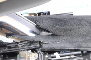 Rear row of seats 2nd row left Tesla Model X 16-21 leather beige, with airbag, electric, heated, scratches, needs cleaning, torn carpet