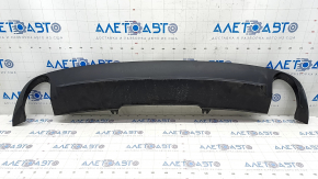 Rear bumper lip without molding Audi A4 B9 17-19 for 2 pipes, structure, scratches, broken fastening, dented
